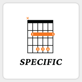 B Specific B Guitar Chord Tab Light Theme Sticker
